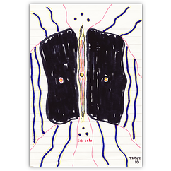 ich sehe &ndash; Filzstift auf Papier, 14&nbsp;cm&nbsp;x&nbsp;21&nbsp;cm, 1999. Kat.&nbsp;Nr.&nbsp;0159