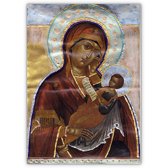 Maria &ndash; Acryl auf Kunstdruck, 21&nbsp;cm&nbsp;x&nbsp;29&nbsp;cm, 2004. Kat.&nbsp;Nr.&nbsp;0246