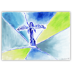 Engel &ndash; Aquarell auf Papier, 29&nbsp;cm&nbsp;x&nbsp;21&nbsp;cm, 1998. Kat.&nbsp;Nr.&nbsp;0241