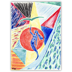 o. T. &ndash; Buntstift auf Papier, 21&nbsp;cm&nbsp;x&nbsp;29&nbsp;cm, 1995. Kat.&nbsp;Nr.&nbsp;0166