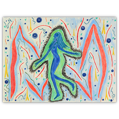 o. T. &ndash; Buntstift auf Papier, 70&nbsp;cm&nbsp;x&nbsp;50&nbsp;cm, 1995. Kat.&nbsp;Nr.&nbsp;0017
