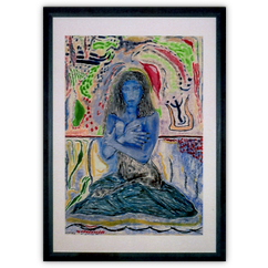 In Erwartung – Pastell auf Papier, 50 cm x 70 cm, 1994. Kat. Nr. 0067