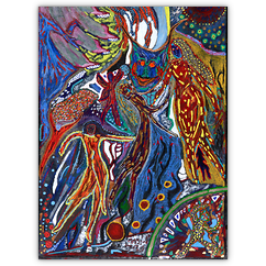 Die Zauberei &ndash; Acryl auf Papier, 60&nbsp;cm&nbsp;x&nbsp;80&nbsp;cm, 1997. Kat.&nbsp;Nr.&nbsp;0128