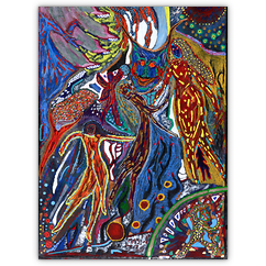 Die Zauberei – Acryl auf Papier, 60 cm x 80 cm, 1997. Kat. Nr. 0128