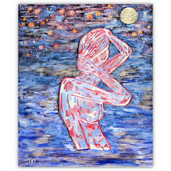 o. T. – Acryl auf Leinwand, 30 cm x 50 cm, 1997. Kat. Nr. 0049