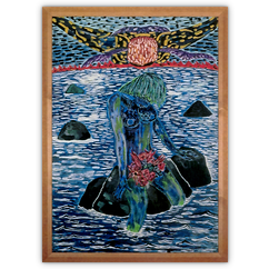 o.T. – Acryl / Pastell auf Papier, 70 cm x 100 cm, 1998. Kat. Nr. 0072