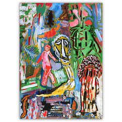 o. T. – Acryl auf Pappe, 50 cm x 70 cm, 1994. Kat. Nr. 0033