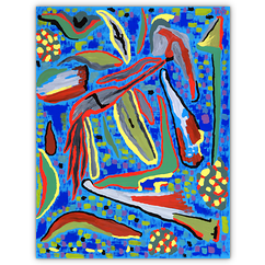 o. T. – Acryl auf Papier, 50 cm x 70 cm, 1995. Kat. Nr. 0032