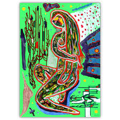 o. T. &ndash; Acryl auf Papier, 50&nbsp;cm&nbsp;x&nbsp;70&nbsp;cm, 1997. Kat.&nbsp;Nr.&nbsp;0028