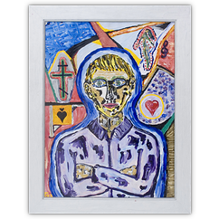 "Das Leben eines jungen Mannes" &ndash; Acryl auf Karton, 30&nbsp;cm&nbsp;x&nbsp;40&nbsp;cm, 1997. Kat.&nbsp;Nr.&nbsp;0110