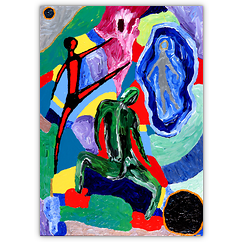 o. T. &ndash; Acryl auf Leinwand, 50&nbsp;cm&nbsp;x&nbsp;70&nbsp;cm, 1998. Kat.&nbsp;Nr.&nbsp;0019