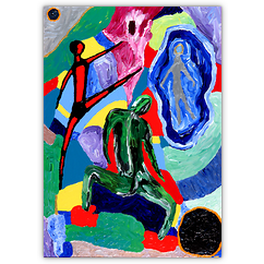 o. T. – Acryl auf Leinwand, 50 cm x 70 cm, 1998. Kat. Nr. 0019
