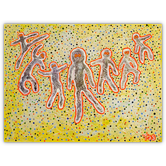 o. T. (Psychonauten) &ndash; Acryl auf Karton, 30&nbsp;cm&nbsp;x&nbsp;40&nbsp;cm, 1999. Kat.&nbsp;Nr.&nbsp;0114