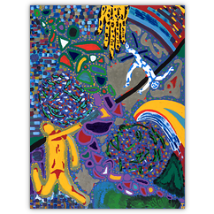 o. T. – Acryl auf Papier, 50 cm x 70 cm, 1995. Kat. Nr. 0023
