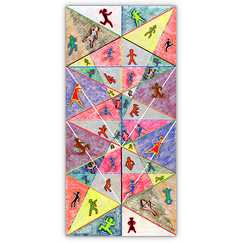 Intra et extra muros &ndash; Acryl auf Hartfaser, 50&nbsp;cm&nbsp;x&nbsp;120&nbsp;cm, 2000. Kat.&nbsp;Nr.&nbsp;0055