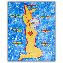 ...Zolotaja &ndash; Acryl auf Karton, 40&nbsp;cm&nbsp;x&nbsp;50&nbsp;cm, 2000. Kat.&nbsp;Nr.&nbsp;0101