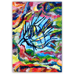 o. T. &ndash; Acryl auf Schaumplatte, 50&nbsp;cm&nbsp;x&nbsp;70&nbsp;cm, 1999. Kat.&nbsp;Nr.&nbsp;0014