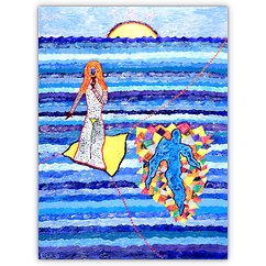 ...Tam &ndash; Acryl auf Leinwand auf Karton, 60&nbsp;cm&nbsp;x&nbsp;80&nbsp;cm, 2000. Kat.&nbsp;Nr.&nbsp;0001